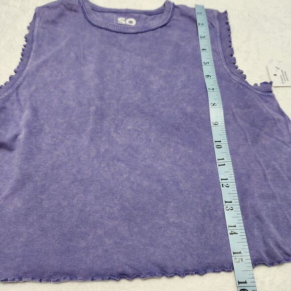 SO Brand Crop Top Size XSmall Tie Dye Purple Soft - Picture 5 of 6